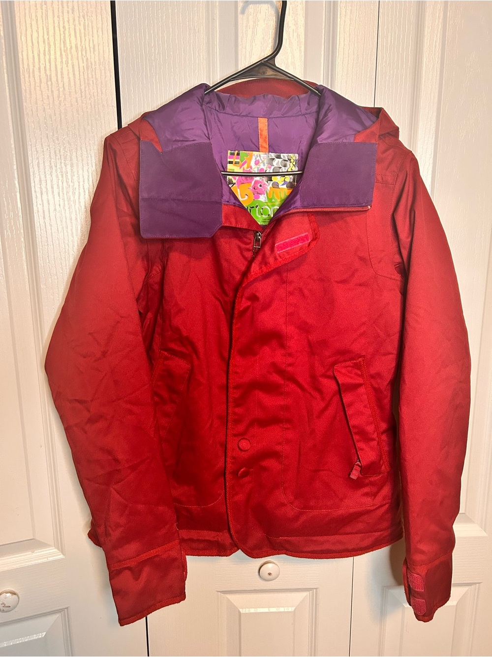 Burton Dryride Womens Waterproof Snowboard Ski Jacket Coat Medium M Red